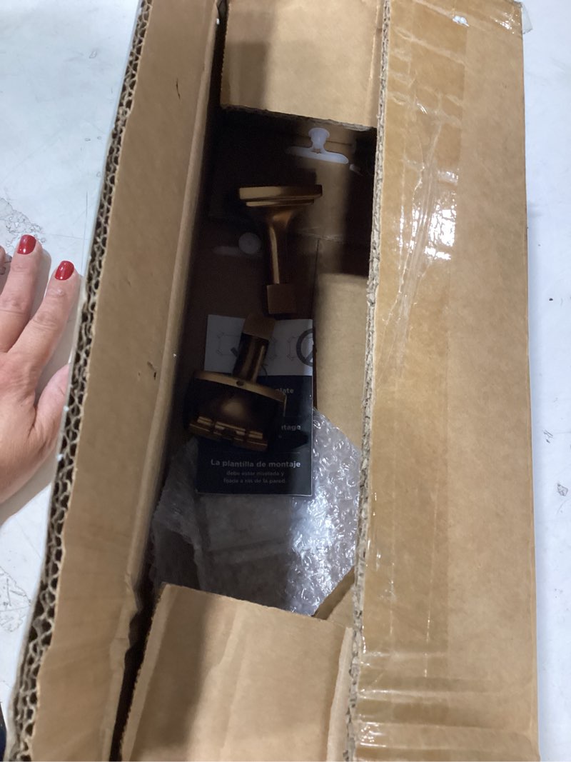 Condition photo showing As Is for incomplete gold bathroom vanity light - 15.4 inch led modern bathroom light fixtures over mirror with acrylic shade 10w dimmable 5cct bathroom sconces wall lighting (built-in dimmer) gold 15.4 inch