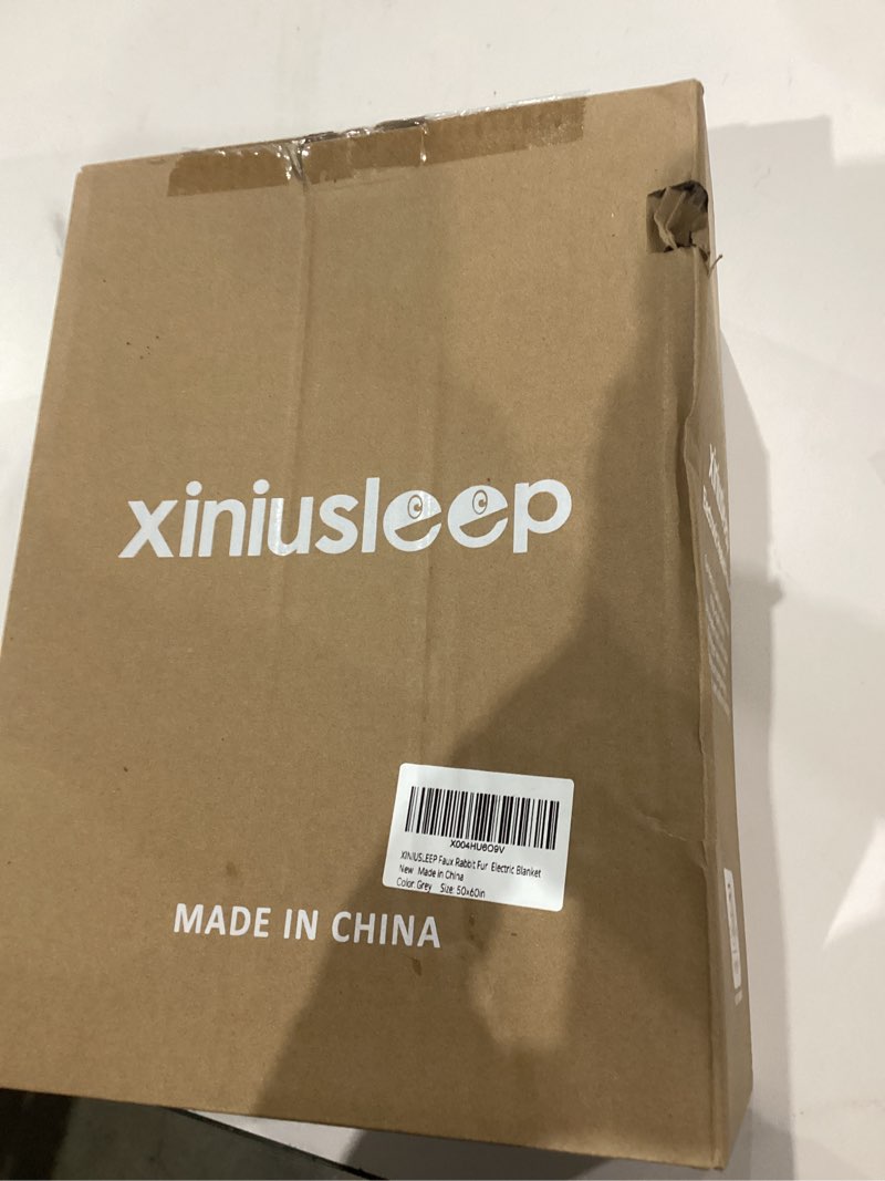 Condition photo showing New/Like New for Thick Bubble Faux Fur Heated Blanket Electric Blanket 62"x84", Soft Faux Rabbit Fur Heating Blankets with Overheat Protection, 12 Time Settings, 5 Heating Level, Machine Washable (Grey) Grey Twin (62"x84")