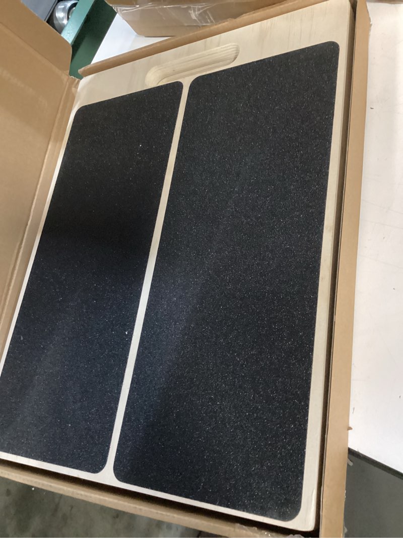 Condition photo showing Good Condition for portable wooden slant board for calf stretching squats calf stretcher pilates physical therapy equipment adjustable incline board for knees ankle heel feet leg