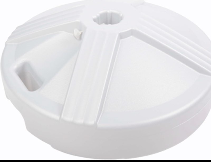 US Weight Durable 50 Pound Umbrella Base Designed to be Used with a Patio Table White
