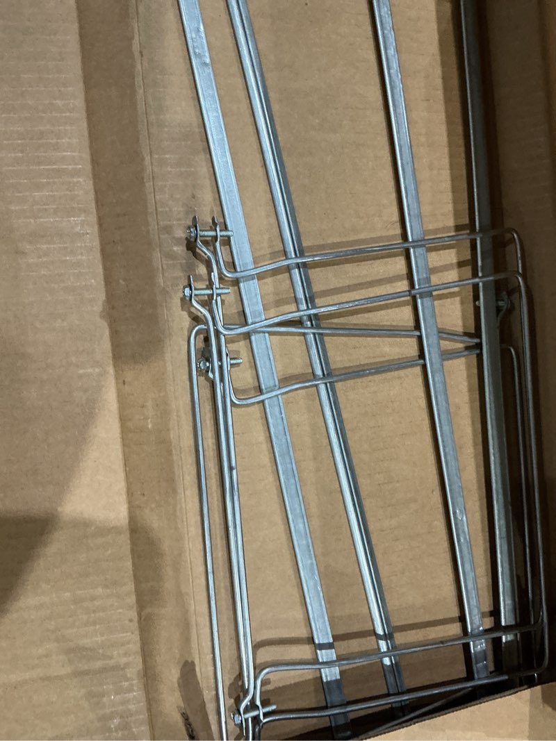 Condition photo showing As Is for smead frames, hanging file, heavy duty steel letter size, adjustable 23"-27" rails, 2-pack gray, converts drawers to hanging folder storage, for office home classroom organization