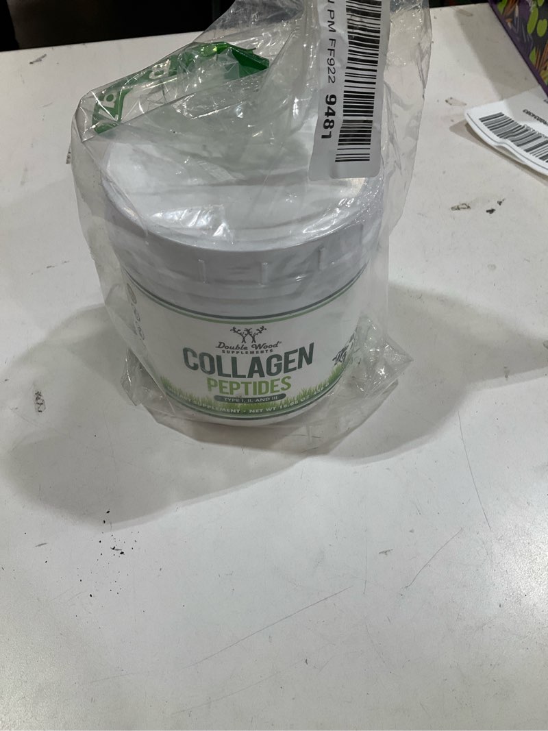 Condition photo showing Good Condition for collagen peptides powder - hydrolyzed collagen, keto safe - 16.08oz - multi type 1, 2, and 3 (grass fed bovine source)(colageno hidrolizado) collagen supplements for women and men by double wood collagen powder