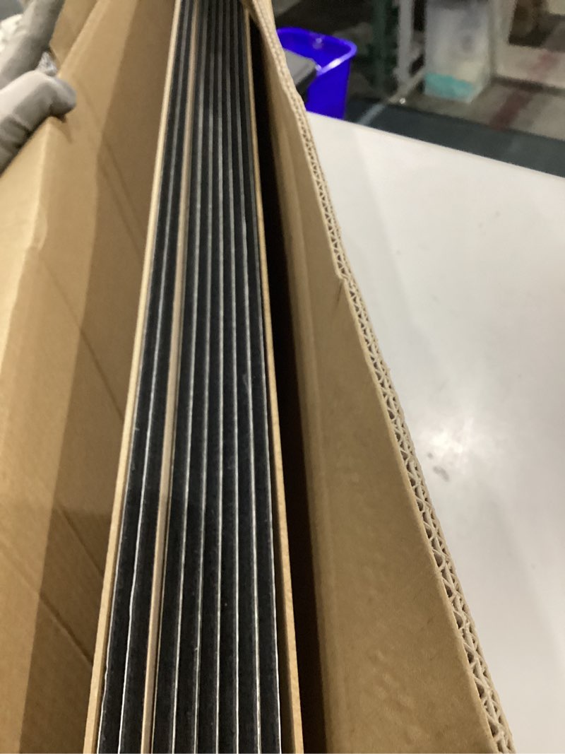 Condition photo showing Good Condition for modern wood slat wall panels, peel and stick acoustic panels, self-adhesive wall covering, natural wood finish 8 pack (oak)