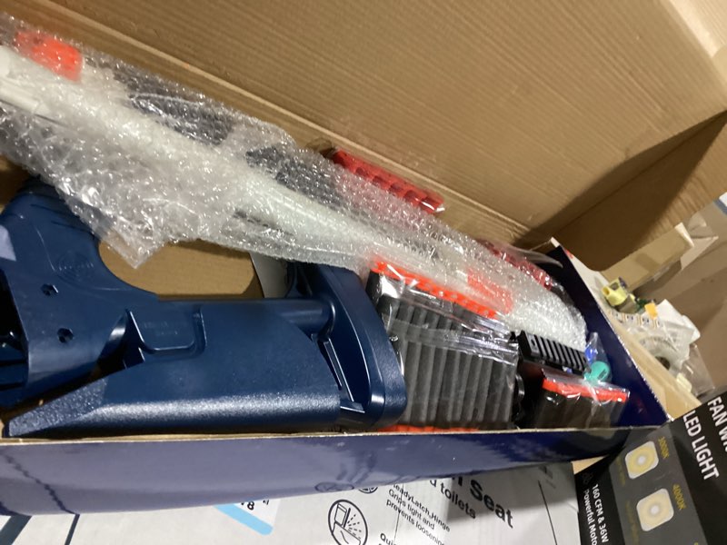 Condition photo showing New/Like New for toy gun models foam blasters (33-inch) soft bullet shotgun,empty shell ejecting design [with10 shell 40 soft darts] perfect for indoor and outdoor play blue