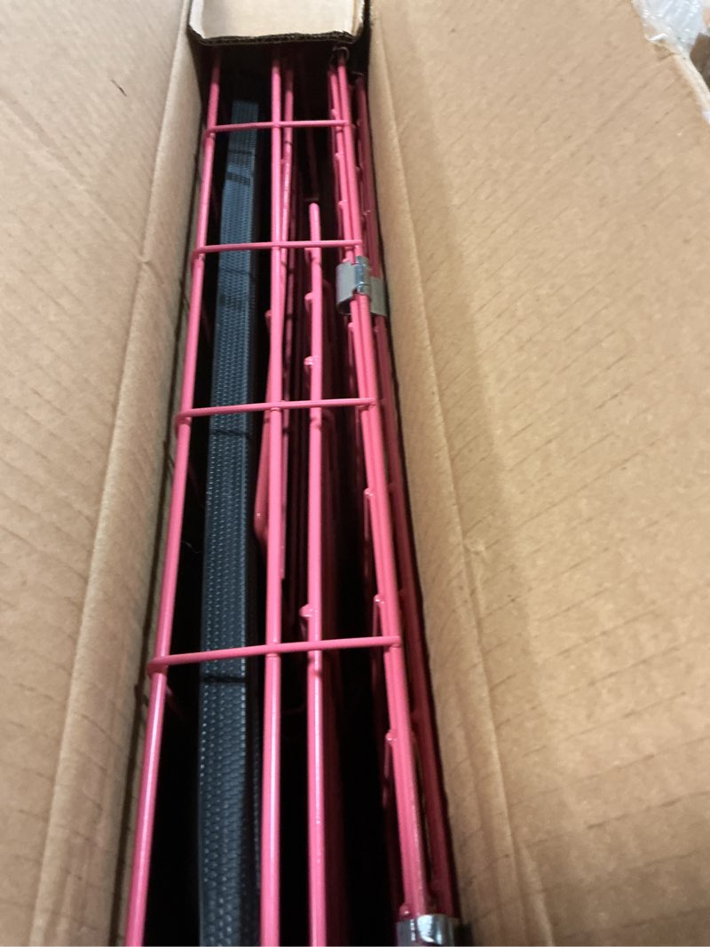 Condition photo showing Good Condition for fdw dog crate for small dogs 18 inch folding metal wire pet cage single door w/divider panel indoor outdoor kennel leak-proof plastic tray,pink pink 18 inch single door