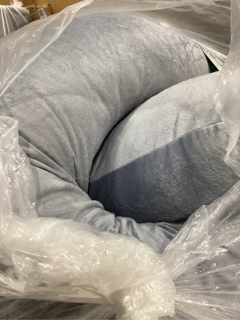 Condition photo showing As Is for moon park pregnancy pillows for sleeping - 57 inch u shaped full body maternity pillow with removable cover - support for back, legs, belly, hips - pregnancy pillow for women - grey grey velvet cover - 57 inch