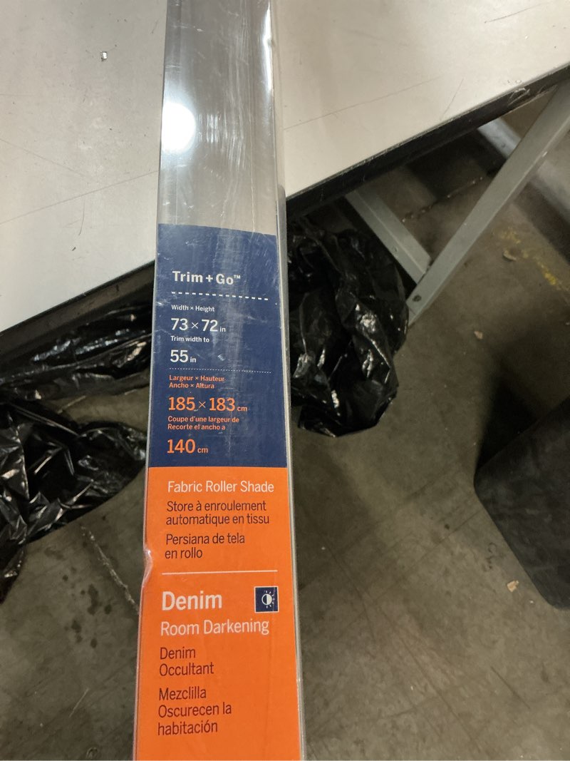 Condition photo showing Good Condition for LEVOLOR 73-in x 72-in Denim Room Darkening Cordless Roller Shade