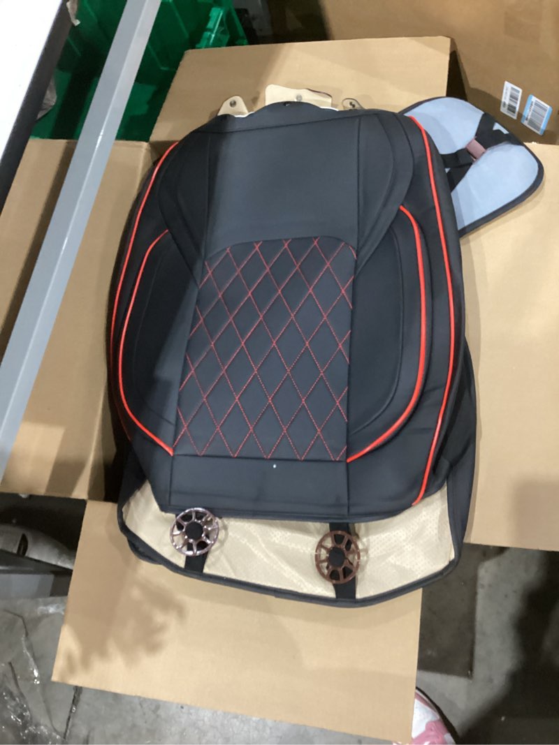 Condition photo showing As Is for stem similar))))car seat cover compatible with x1 x2 x3 x4 x5 x5m x6 e82 e84 e83 f25 f26 e70 f15 2009 full coverage breathable waterproof car seat cushion full set of car interior accessories black&red for x1 x2 x3 x4 x5 x5m x6 black&red