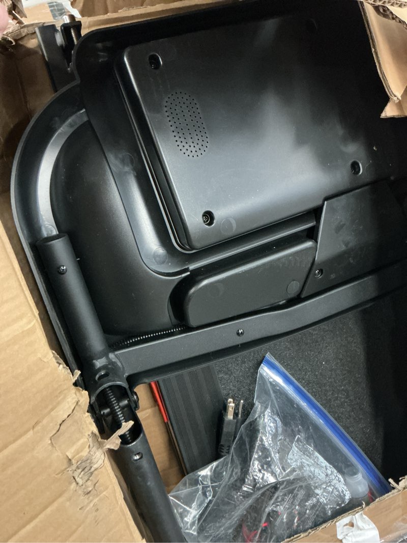 Condition photo showing As Is for Therun Incline Exercise Treadmill with APP Electric Walking Running Machine, Size: â 60.2D x 29.4W x 51.3H, Black