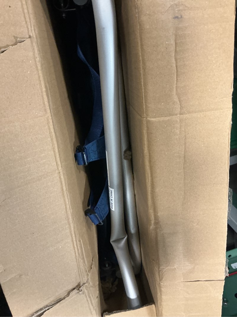 Condition photo showing As Is for tommy bahama wide seat big boy 4-position folding 13" high seat backpack beach or camping chair, navy navy chair