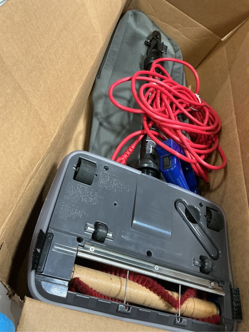 Condition photo showing As Is for oreck commercial xl vacuum cleaner, bagged upright vac for carpets and hard floor, lightweight, automatic height adjust, high-speed brush roll, powerful vacuum cleaners for commercial use