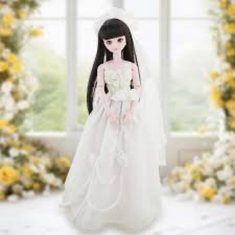 Yeloli bjd doll sd toy 22.4” 18 ball joint doll for 3+ years old wedding princess beautiful diy toys with wigs clothes 