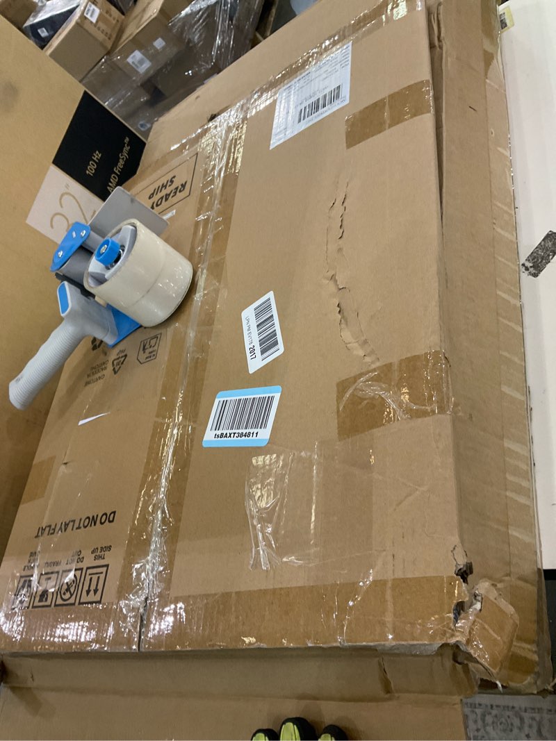 Condition photo showing As Is for MCS Studio Gallery 16x22 Matted Poster Frame with 12x18 Picture Display, Black Woodgrain Engineered Wood Vertical & Horizontal Wall Hanging Large Picture Frame for Photos, Posters & Art Prints (1-Pack) 1-Pack Black Woodgrain 12x18