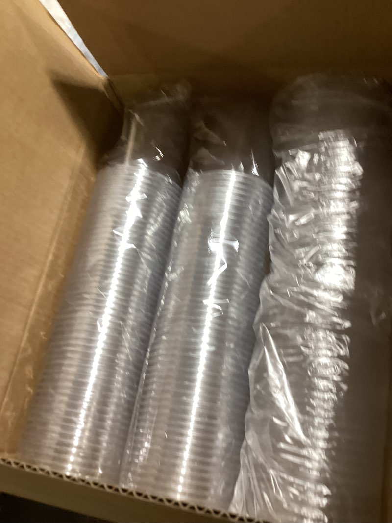 Condition photo showing Good Condition for homestockplus 100 pack 12 oz bpa-free clear plastic cups with sip lids - leak-proof round bottom disposable iced coffee cups for kids, to-go drinks, smoothies, juice & small portion cold beverages clear with sip lids 12 oz