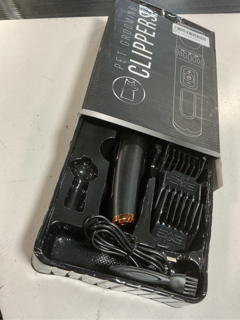 Condition photo showing Good Condition for dog clippers professional heavy duty grooming clipper 3-speed low noise high power rechargeable cordless pet tools for small & large dogs cats pets with thick coats black