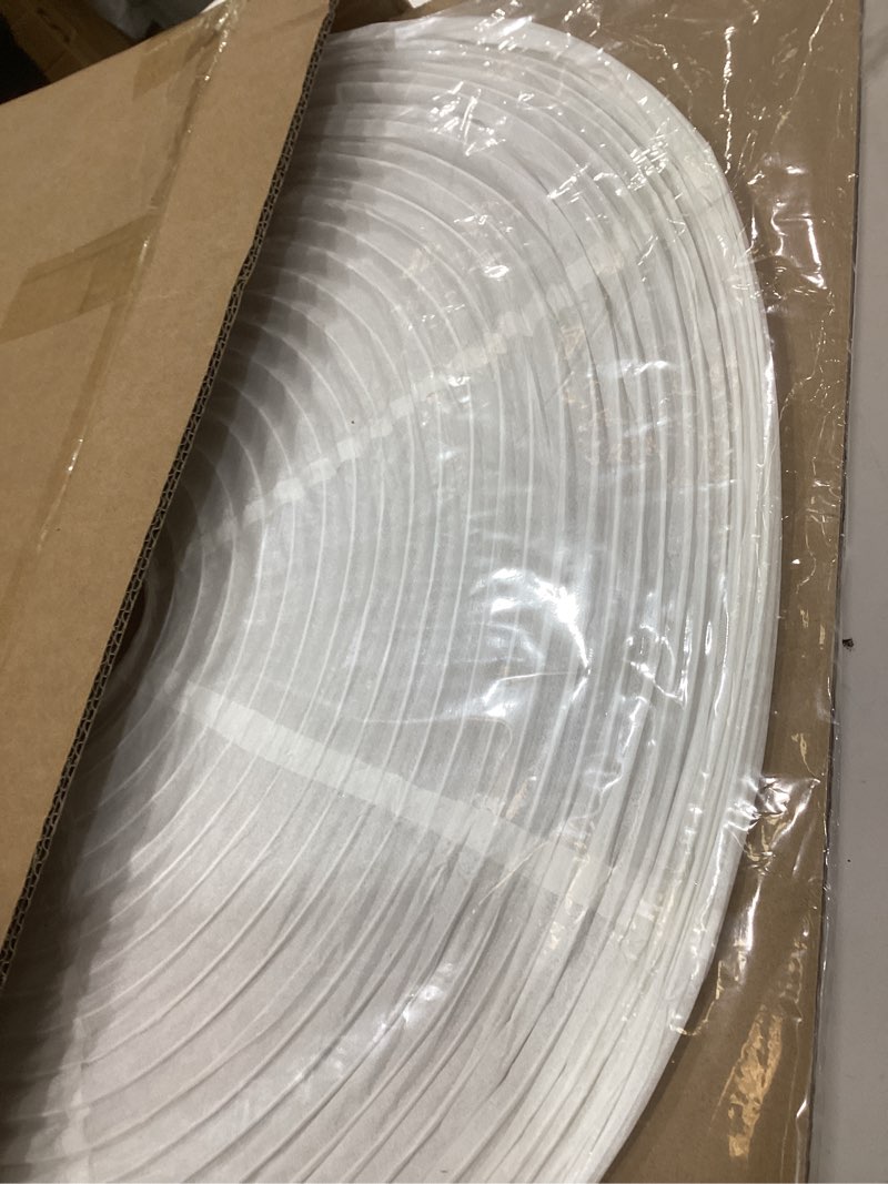 Condition photo showing New/Like New for large rice paper pendant light kit, 23.6in white globe paper lantern lights, e26 base, japanese hanging lantern lamp japandi chandelier for dining room bedroom office living room white 23.6in