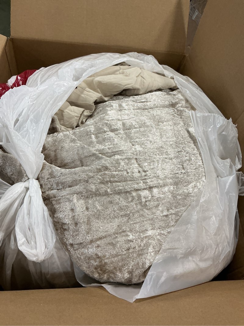 Condition photo showing As Is for King Size Champagne Gold Korean Velvet Comforter Set, 3 Pieces Luxury Crushed Crinkled Textured Bedding Sets, All Season Lightweight Soft Microfiber Comforter Sets for King Bed Champagne Gold King (104x90 in)