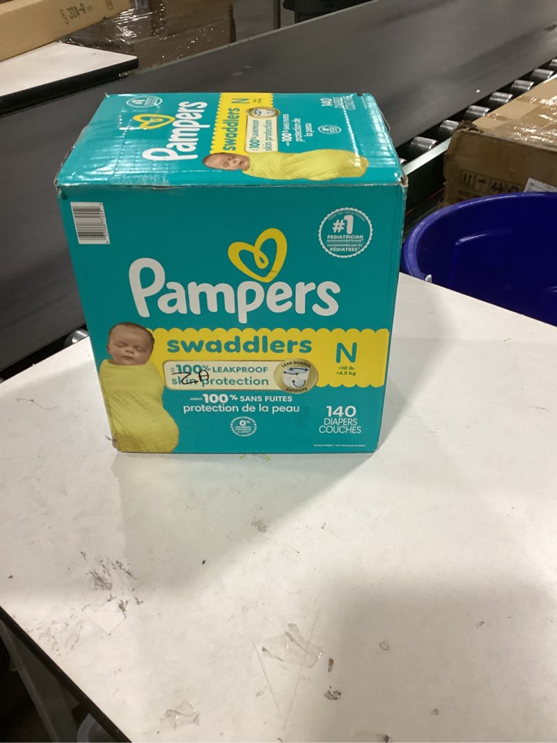 Condition photo showing New/Like New for Pampers Swaddlers Diapers, Size 0 (up to 10 lbs), 140 Count, Absorbent, Keeps Baby Dry and Comfortable, Skin Safe Disposable Baby Diaper (Packaging May Vary) Newborn 140