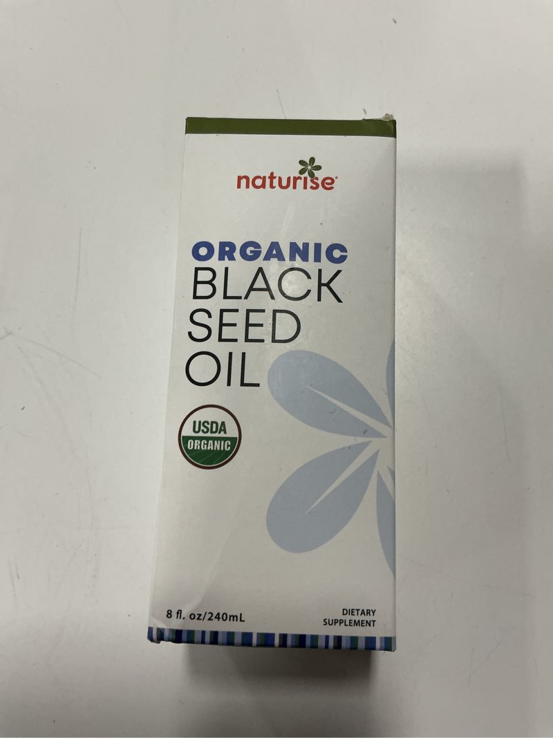 Condition photo showing New/Like New for Organic Black Seed Oil (Nigella Sativa, Cumin Seed) Cold Pressed Non-GMO, 8 oz Glass Bottle Source of Essential Fatty Acids, Omega 3 6 9' 8 Fl Oz (Pack of 1)