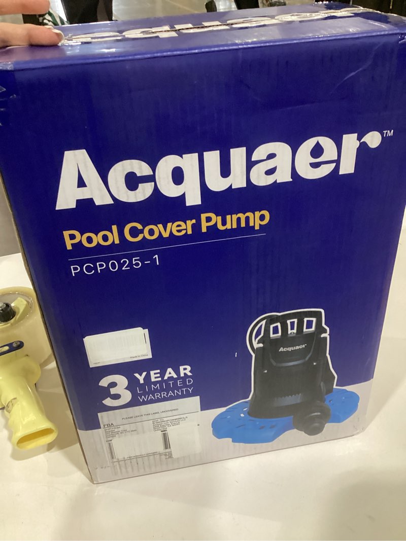 Condition photo showing As Is for Pool cover pump