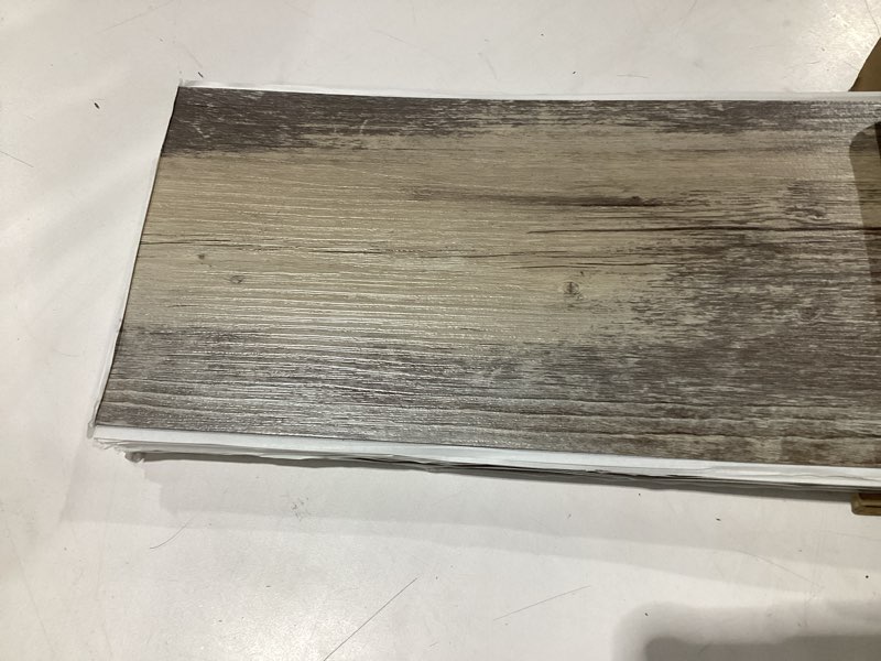 Condition photo showing Good Condition for livelynine 18-planks 6x36 waterproof vinyl plank flooring reclaimed wood peel and stick floor tile bathroom neutral vinyl flooring planks self adhesive laminate barn wood planks for floor covering 18-planks 6x36inch reclaimed wood 18