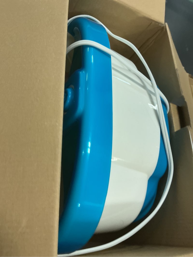 Condition photo showing New/Like New for homedics bubble mate foot spa, toe touch controlled foot bath with invigorating bubbles and splash proof, raised massage nodes and removable pumice stone