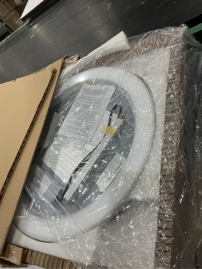 Condition photo showing Good Condition for kww 24 inch large modern led round bathroom vanity mirror, color temperature adjustable, anti-fog dimmable lights, easy to install, wall mounted makeup mirror with smart touch button touch control 24"*24"