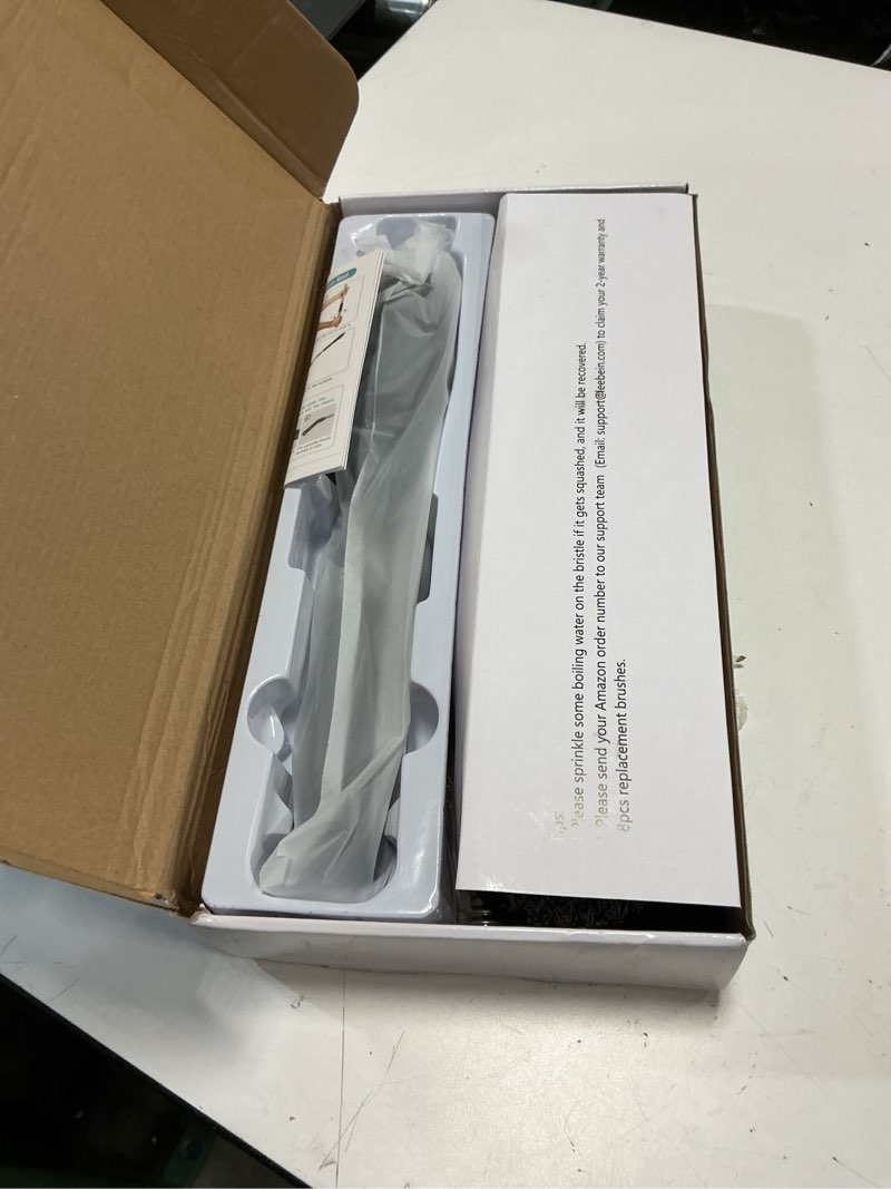 Condition photo showing New/Like New for Leebein Electric Spin Scrubber, Shower Scrubber with 4 Adjustable Angles and 8 Brush Heads, Electric Scrubber with Long Handle & Remote Controller, Cleaning Brush for Bathroom, Tub, Floor (Black)