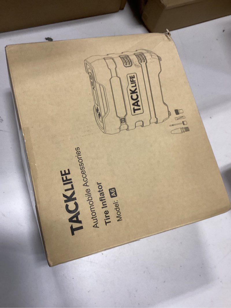 Condition photo showing Good Condition for TACKLIFE A6 Tire Inflator, Portable Air Compressor for Car Tires, DC 12V Tire Pump with LED Light, A
