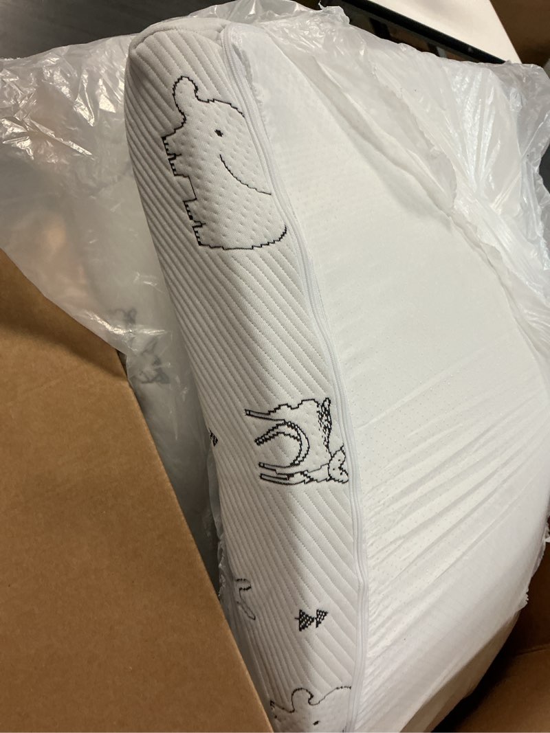 Condition photo showing Good Condition for pack and play mattress 38"x26"-firm support foam&soft memory foam white-pad1 38"l x 26"w
