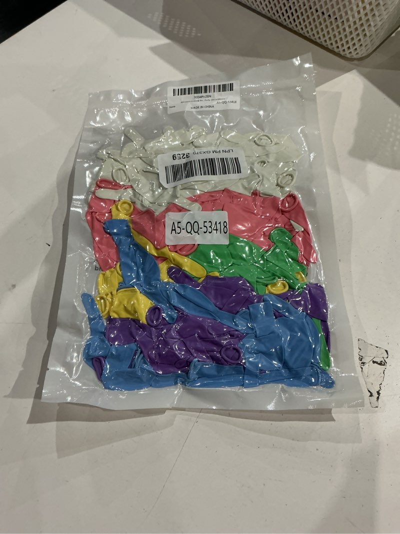 Condition photo showing New/Like New for rainbow linking balloons, 145pcs colorful quick link balloons assorted, multicolor connecting balloon arch kit for kids girls baby shower easter rainbow unicorn theme birthday party decorations rainbow 6+10 inch