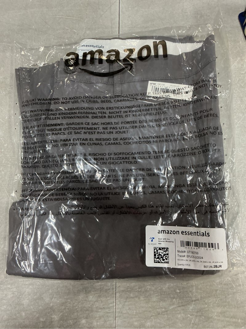 Condition photo showing New/Like New for Amazon Essentials Men's Skinny-Fit Washed Comfort Stretch Chino Pant (Previously Goodthreads) 32W x 29L Grey