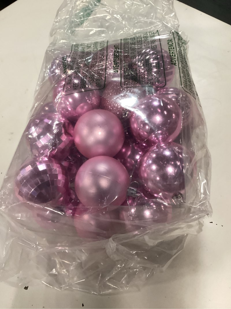 Condition photo showing Good Condition for gamexcel 24pcs christmas balls ornaments for xmas tree - shatterproof christmas tree decorations medium size hanging ball pink 2.5 inch x 24 pack inch