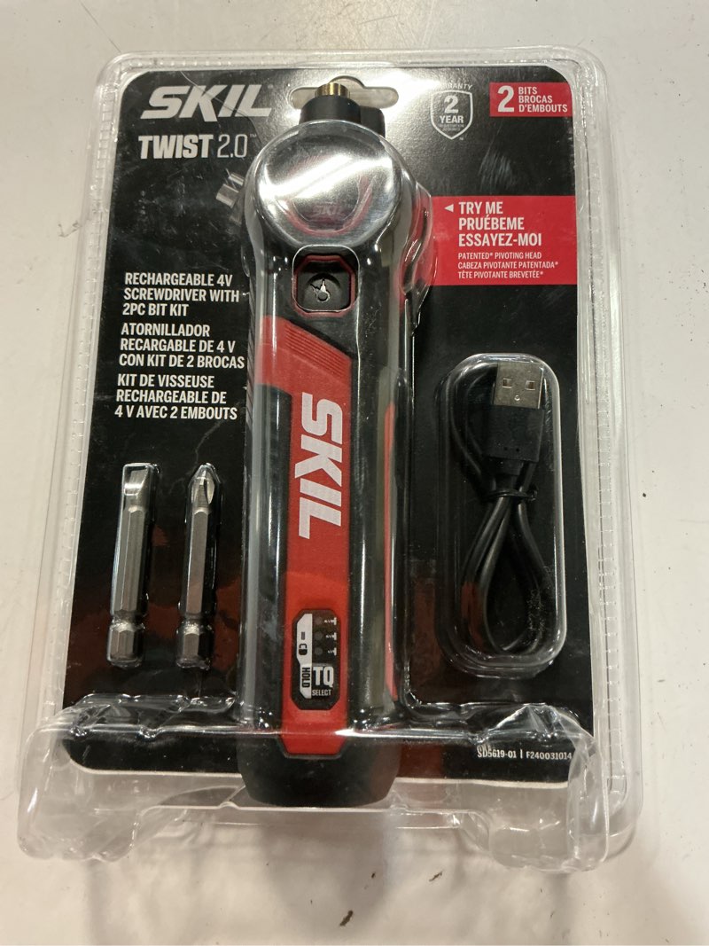 Condition photo showing Good Condition for skil 4v cordless rechargeable screwdriver with bit set