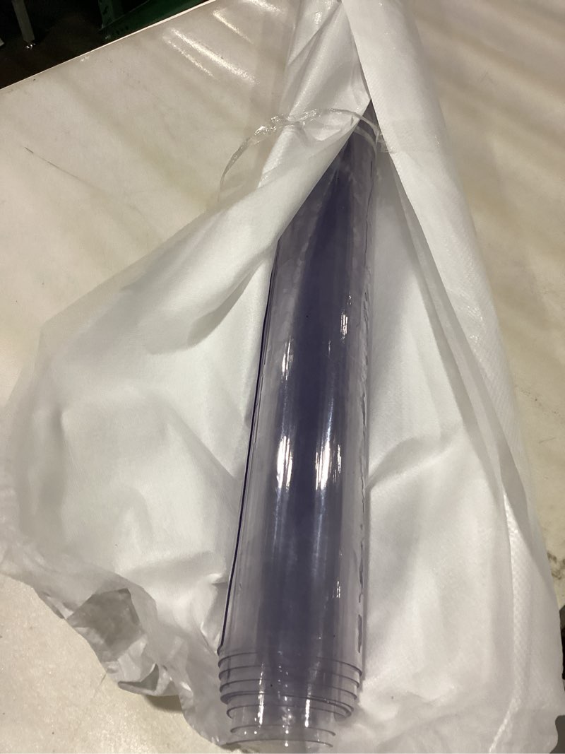 Condition photo showing As Is for NECAUX Custom Multi-Size 1.5mm Thick Clear PVC Table Cover Protector - 36 x 72 Inch Eco Plastic Vinyl Rectangle Desk Office Top Pad Cover Glass Wood Dining Coffee End Tabletop Protective Mat 36“ x 72” Clear 1.5mm