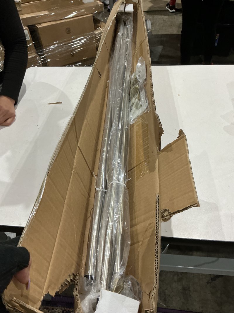 Condition photo showing Good Condition for 2 pack antique bronze disc curtain rods, 84-144 inches window curtain rod,adjustable room darkening drapery rod with aluminum finials and brackets,wrap around design 84-144" & 2pcs antique bronze