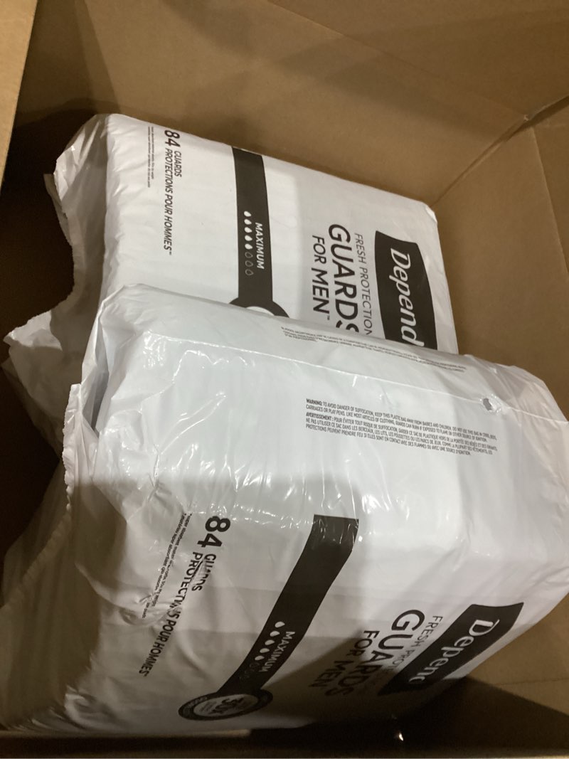Condition photo showing Good Condition for Depend Fresh Protection Adult Diapers, Incontinence Underwear for Men, Disposable, Maximum, Extra-Large, Grey, 68 Count (2 Packs of 34), Packaging May Vary X-Large 68