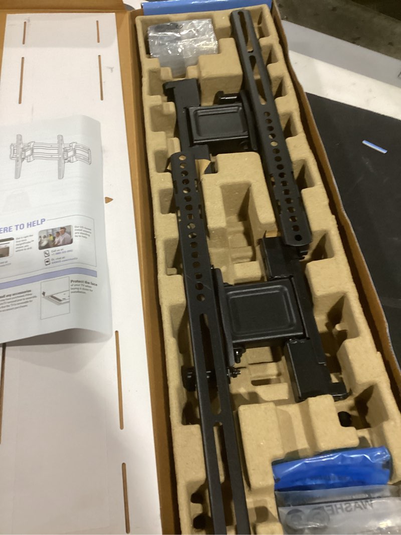Condition photo showing New/Like New for sanus vuepoint extendable tilt tv wall mount for 32" to 90" tvs, max tilt and easy cable access, easy diy install