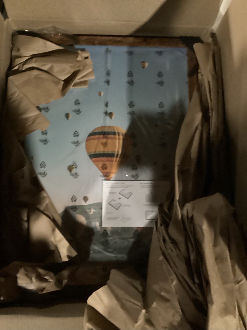 Condition photo showing New/Like New for Wood 15x21.25 Puzzles Frame Deep Brown for Wall Hanging, 15 x 21.25 Picture Frame Poster Photo Frame for Wall Horizontally or Vertically, Deep Brown, 1 Pack 1 15x21.25 inch