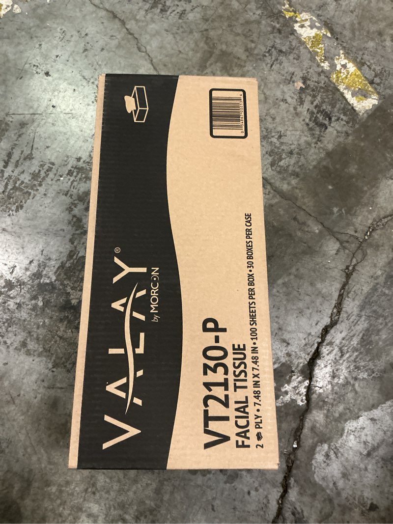 Condition photo showing New/Like New for morcon valay facial tissue paper | soft, absorbent hand and face wipes, premium facial tissues boxes for personal care, 30 pack of white 2-ply tissues | 100 sheets per box