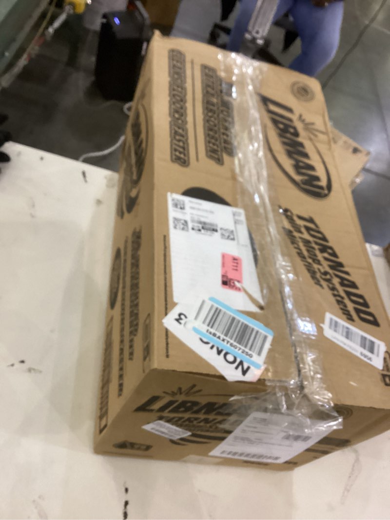 Condition photo showing As Is for Libman Tornado Spin Mop System and 1 Refill, Mop and Bucket with Wringer Set for Hardwood Floor Cleaning, 2 Total Heads Included Spin Mop Plus 1 Refill