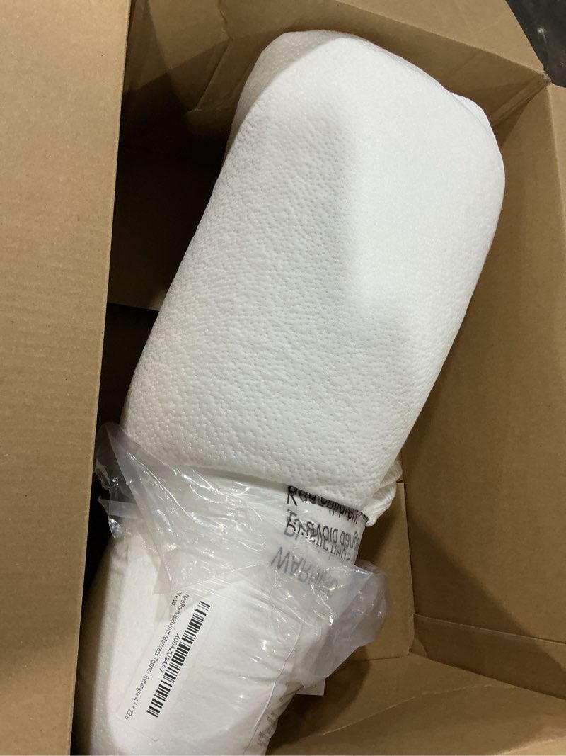 Condition photo showing As Is for NeoBorn Baby Bassinet Mattress Pad, 47" x 23.6" Dual Sided Comfort Gel Memory Foam Mattress with Removable Soft Tencel Cover Fit for ADOVEL/BabyBond/ANGELBLISS/ELEMARA Bassinet Bedside Crib Retangle 47'' x 23.6'' x 2''