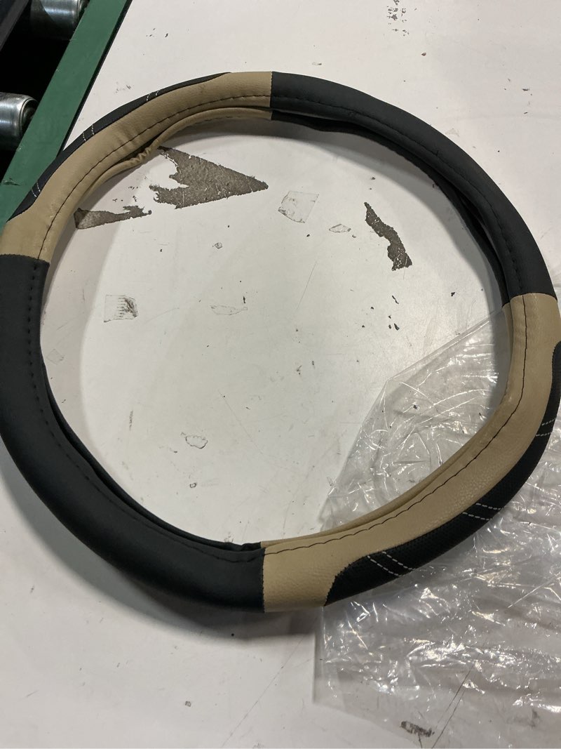 Condition photo showing Good Condition for nishikangyo tomboy or-4847 steering wheel cover, off-road, small, antibacterial, anti-slip grip, easy to grip, steering cover, sand beige