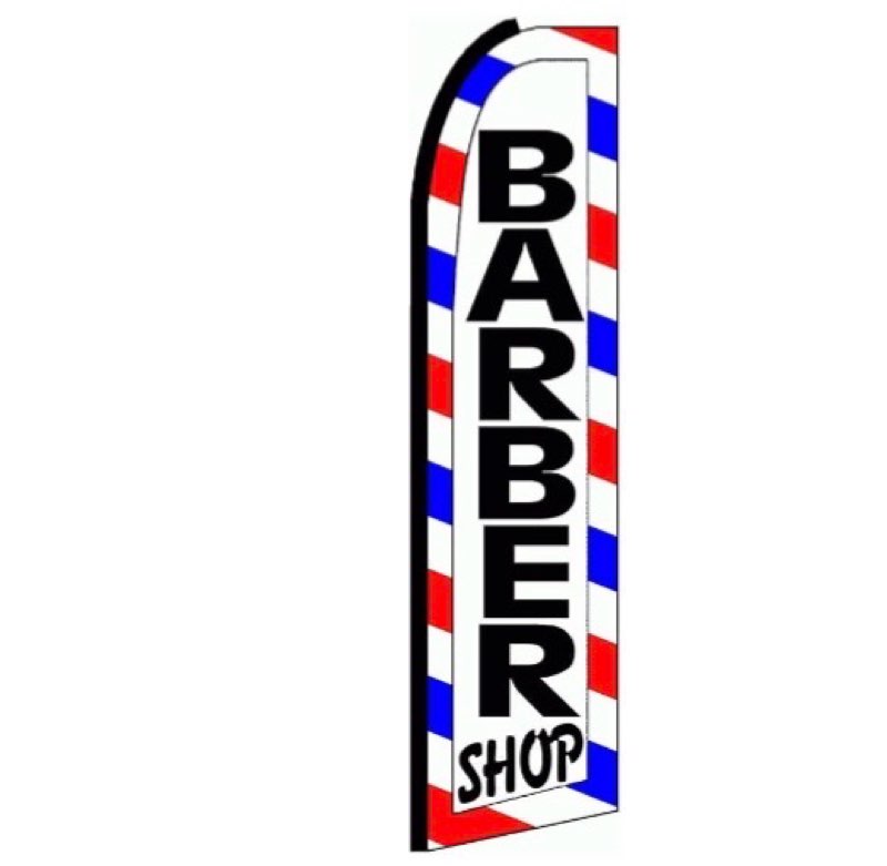Barber Shop Swooper Flag