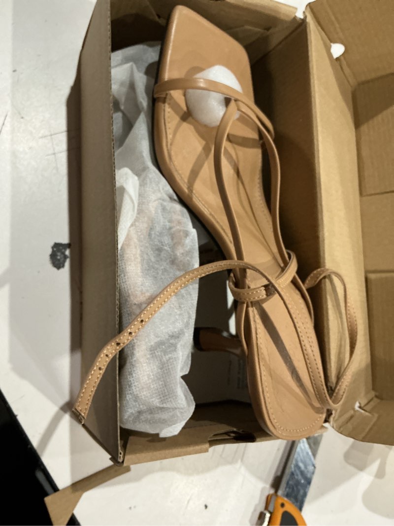 Condition photo showing Good Condition for piepiebuy womens kitten heel sandals square open toe ankle buckle strap dress shoes