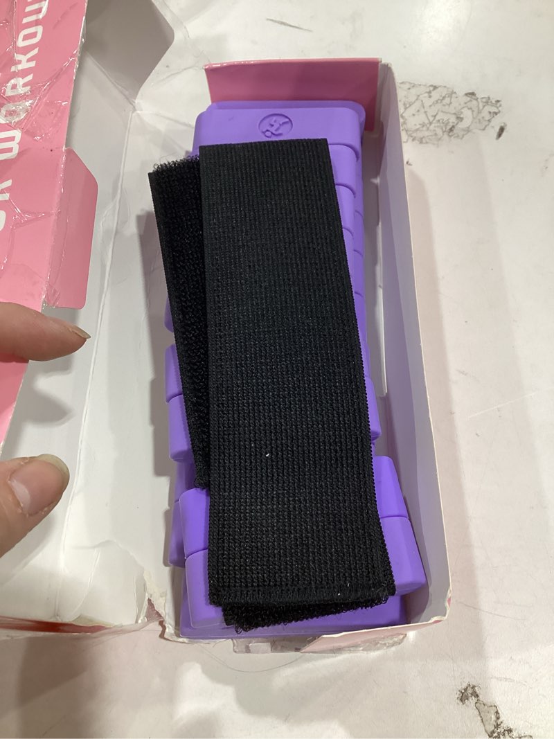 Condition photo showing As Is for adjustable wrist weights for women men, leg weights for women 0.75lb-1lb-1.3lb each for walking, yoga, dance, barre, gym 2.6lb(2 pcs) lilac