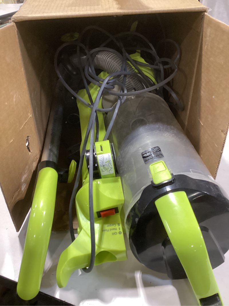 Condition photo showing As Is for Kenmore DU2001 Bagless Upright Vacuum Carpet Cleaner with 2-Motor System, XL Dust Cup, 3-in-1 Combination Tool Yellow