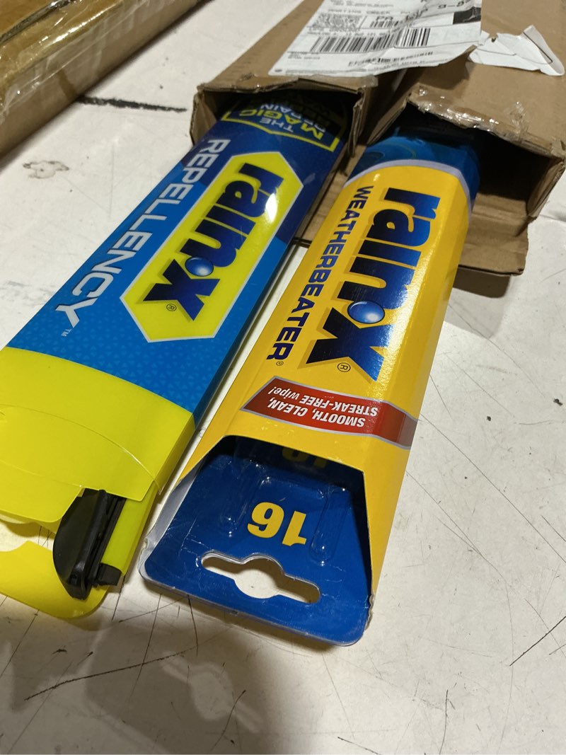 Condition photo showing New/Like New for rain-x 820147 weatherbeater, 26" and 16" windshield wiper blades - all-season oem quality, conventional, vehicle specific fit, pack of 2 26" and 16" pack of 2