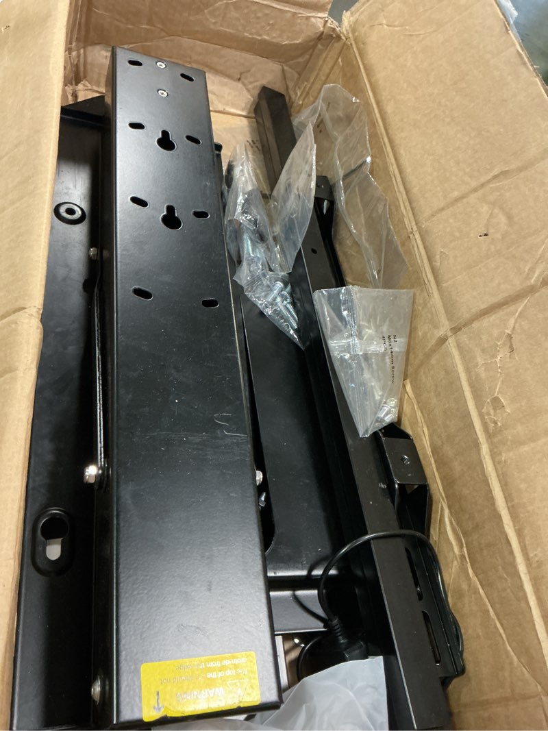 Condition photo showing As Is for Electric Ceiling TV Mount with Remote, Motorized Ceiling Mount TV Bracket Flip Down for 32 to 71 inc