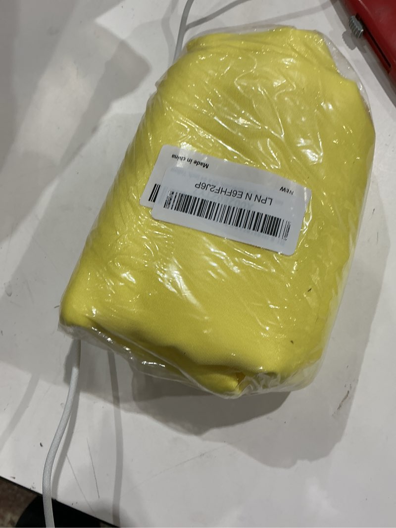 Condition photo showing Good Condition for sancua rectangle tablecloth - 60 x 84 inch - stain and wrinkle resistant washable polyester table cloth, decorative fabric table cover for dining tables, buffet parties and camping, yellow yellow 84" x 60" (rectangular)